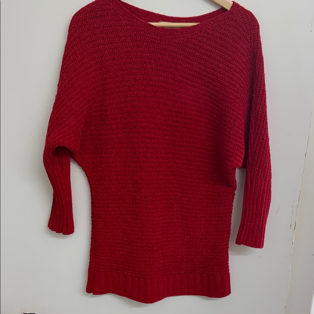 Cozy Red Knit Sweater
